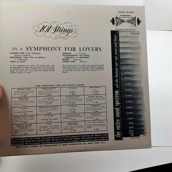 101 Strings In A Symphony For Lovers Collectors Vinyl 50s *MINOR WEAR - Picture 3 of 14
